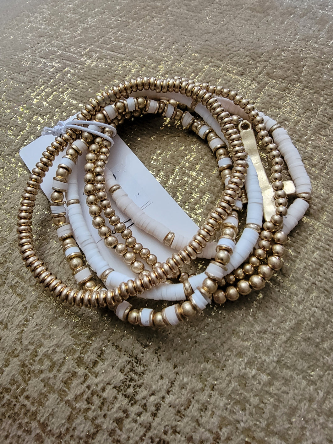 Accessories - Beaded Bracelet W/ Cross