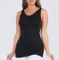 Tops - Black Tank W/Fitted Silhouette