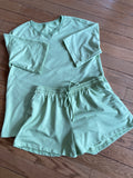 Sets - Green Short Sleeve Top & Shorts