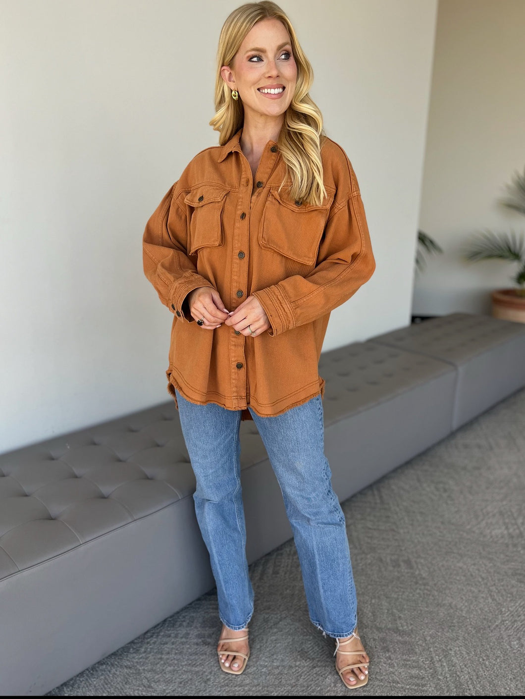 Tops -  Caramel Denim Jacket/Shacket