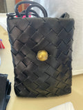 Accessories - Black Crossbody/Wristlet W/Geometric Decor