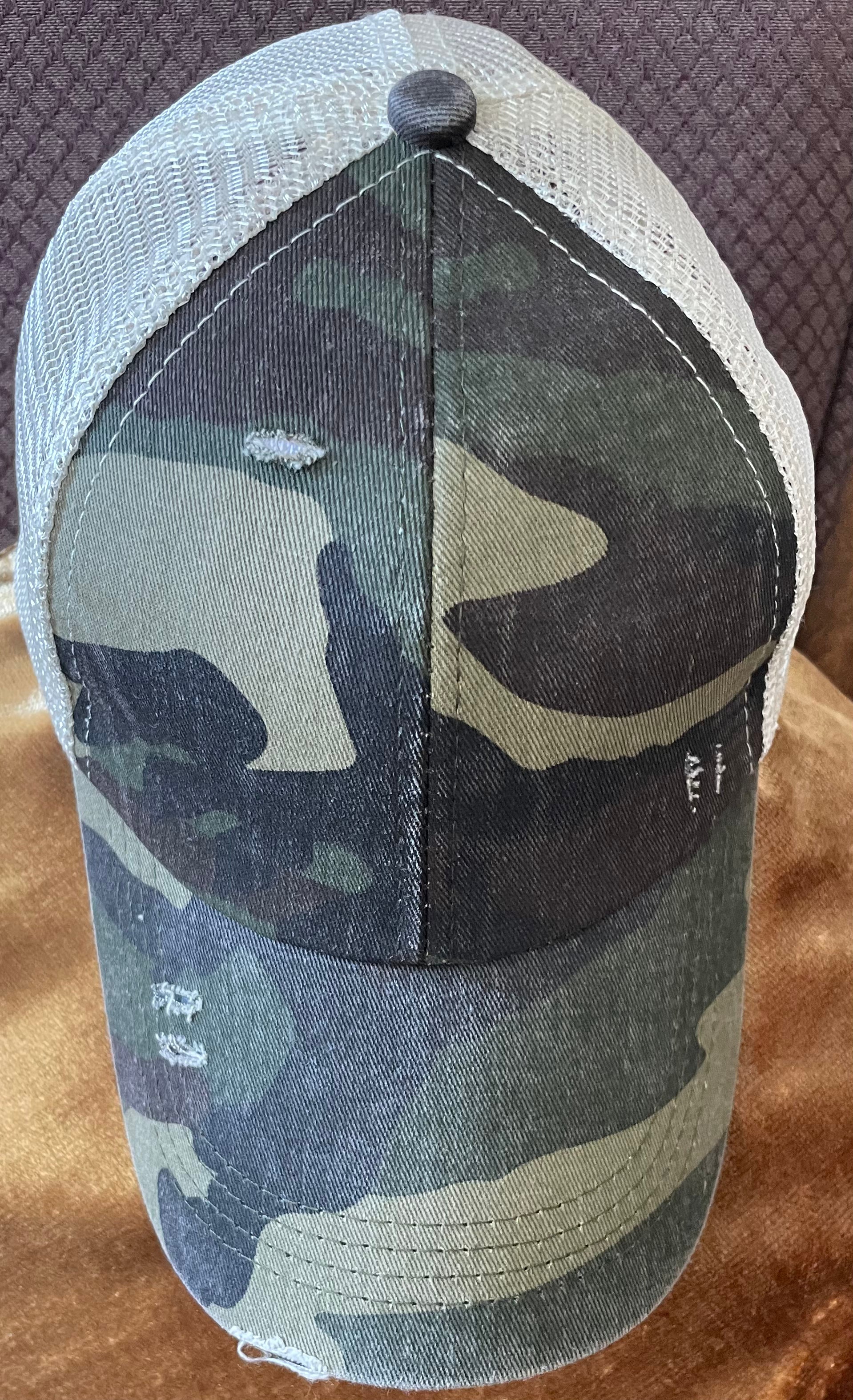Accessories - Camo Hat W/Mesh Backing