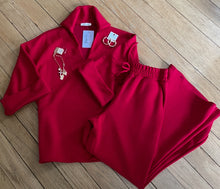 Load image into Gallery viewer, Sets - Red Two Piece W/ Wide Leg Pants and Top