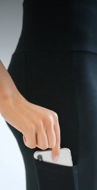 Bottoms - High Waist Long Leggings W/Phone Pocket