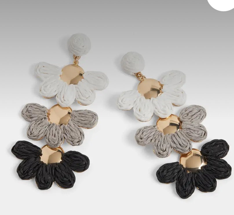 Accessories - Multi-Colored Flower Statement earrings