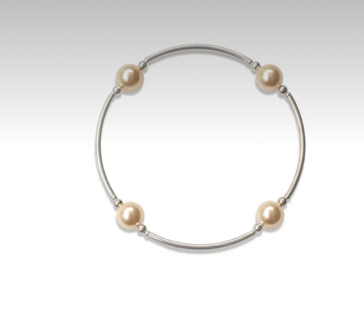 Accessories- Elegant Sterling Gold Pearl Blessing Bracelet