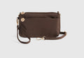 Accessories - Coco and Carmen Small Brown Stash Crossbody