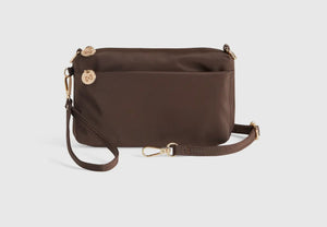 Accessories - Coco and Carmen Small Brown Stash Crossbody