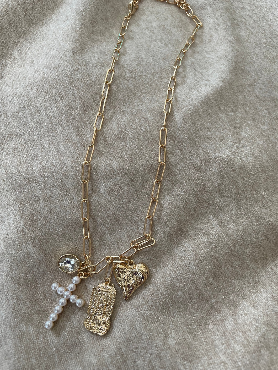 Accessories - Inspirational Necklace With Pearl Cross