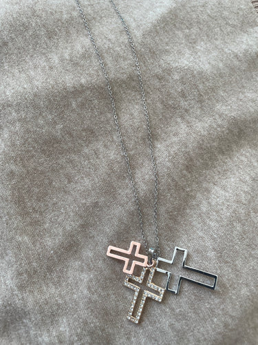 Accessories - Inspirational With Three Crosses Necklace