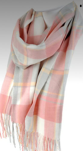 Accessories - Peach Plaid Scarf