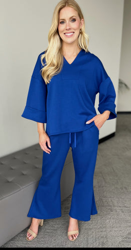 Sets - Royal Blue Two Piece Set in Plus Sizes