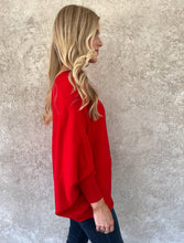 Load image into Gallery viewer, Tops - Red Batwing Sweater