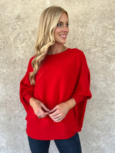 Load image into Gallery viewer, Tops - Red Batwing Sweater