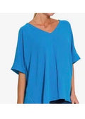 Tops - Spring Blue Dolman Sleeve V Neck Top
