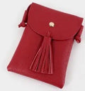 Accessories - Red Crossbody W/Tassel Decor