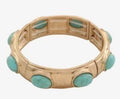 Accessories - Beaded Metal Bangle Fashion Bracelet
