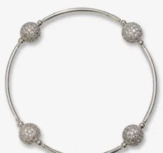 Accessories - Pave Silver Blessing Bracelet