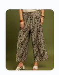 Bottoms - Paisley Pull On Wide Leg Pants