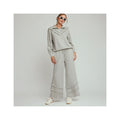 Sets - Ruffled Details On Pullover Top W/Ruffled Details On Wide-Legged Pants