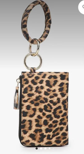 Accessories- Animal Print Bangle Wristlet/ Wallet