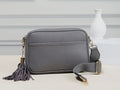 Accessories- Gray Rectangular Crossbody with Tassel
