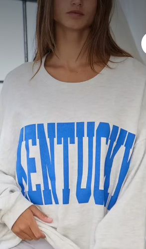 Tops- Oversized Kentucky Crew Neck Sweatshirt