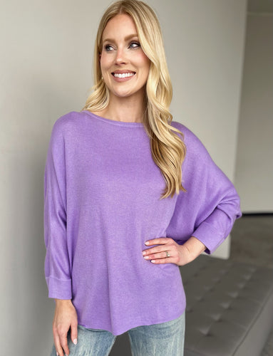 Tops- Lavender 3/4 Sleeve