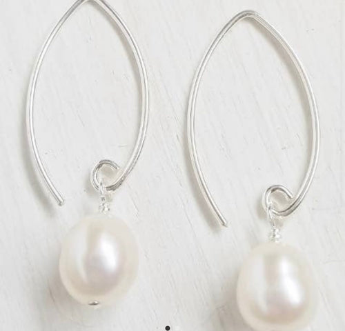 Accessories-Marquise Sterling Earrings