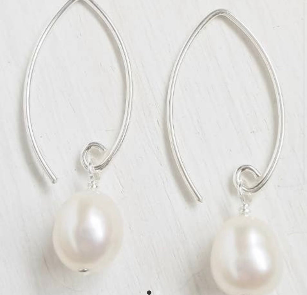 Accessories-Marquise Sterling Earrings