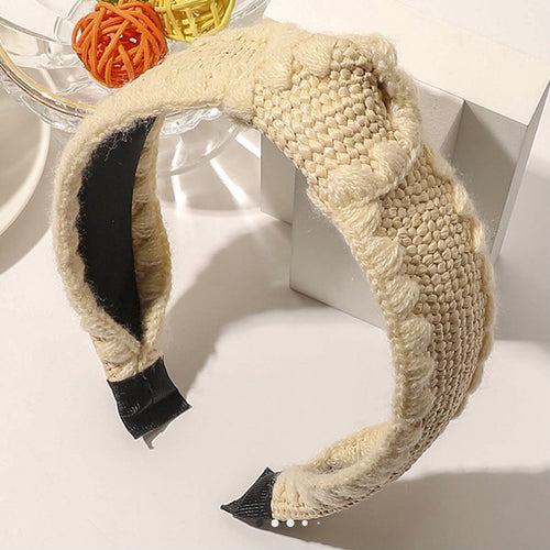 Accessories- Beige Knotted Headband