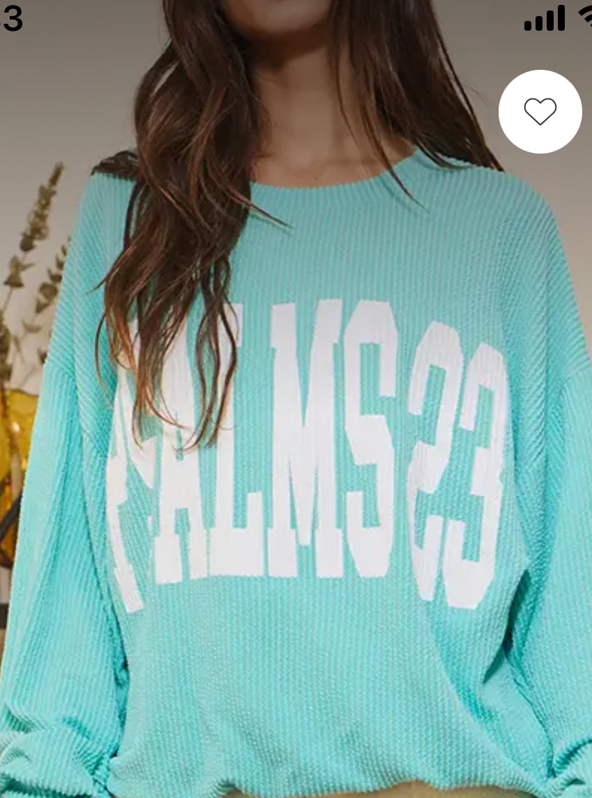 Tops- Ribbed Oversized Graphic Palms 23