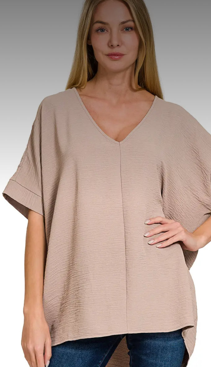 Tops - Taupe Dolman Sleeve  Top