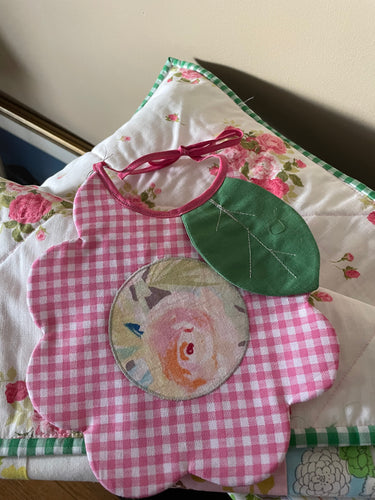 Accessories -  Crown & Sparrow Pink Flower Bib