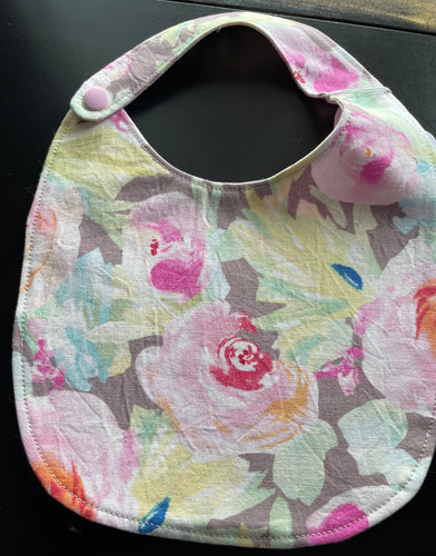 Accessories - Crown & Sparrow Pink Floral Bib