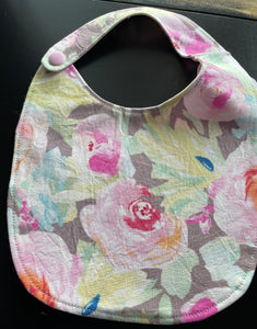 Accessories - Crown & Sparrow Pink Floral Bib