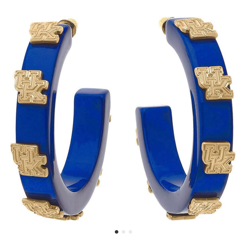 Accessories- UK Wildcats Resin Hoop Earrings