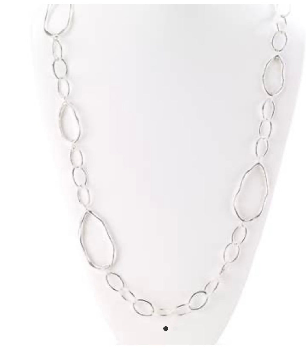 Accessories-Long Silver Necklace