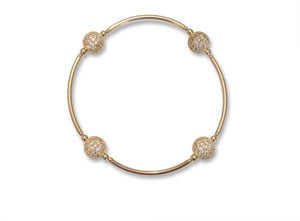 Accessories- Gratitude Bracelet w/ Gold crystal beads