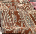 Accessories - Chocolate and Blue Paisley Print Versatile Scarf