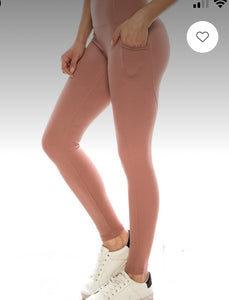 Bottoms- Rose Yoga Leggings w/ Cell Phone Pocket