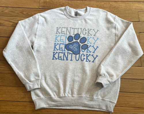 Tops - Ombre Kentucky W/Go Cats In Paw Sweatshirt