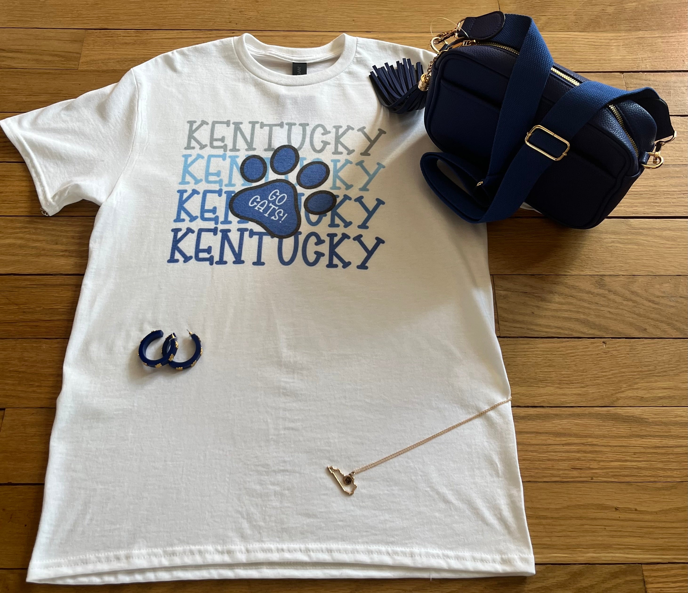 Tops - Ombre Kentucky W/Go Cats In Paw Tee