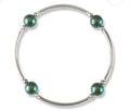 Accessories - Sterling Silver 8mm Green Crystal Pearls