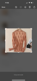 Tops - Rust Lace Chiffon Mesh Top