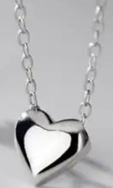 Accessories - Sterling Silver Danity Heart Necklace