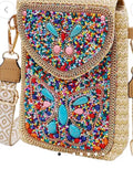 Accessories - Butterfly Bohemian Artisan Beaded Woven Crossbody Purse