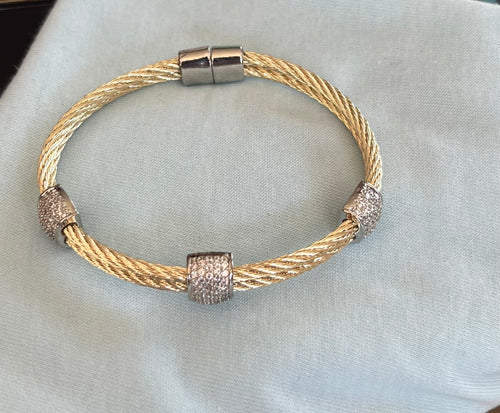 Accessories-Gold & Silver Inspired Bangle
