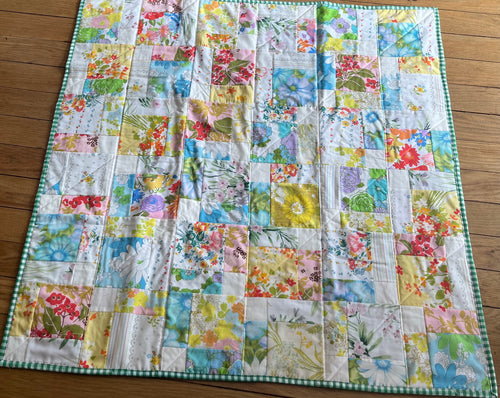 Accessories - Crown & Sparrow Pink Vintage Baby Quilt
