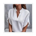 Tops- White Raglan Sleeve V- Neck
